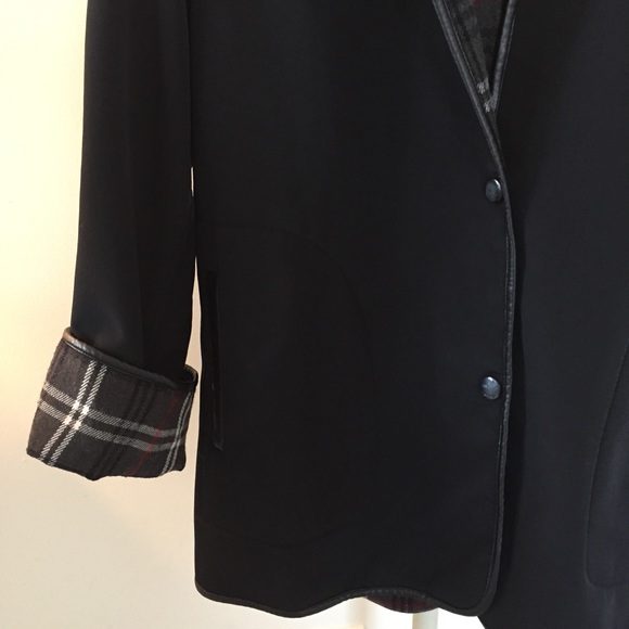 Talbots | Black Hooded Raincoat | Medium - Picture 3 of 5